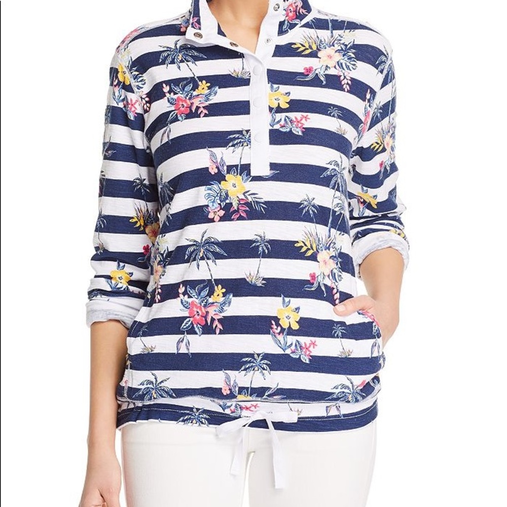 Tommy Bahama Floral Stripe Sweatshirt
